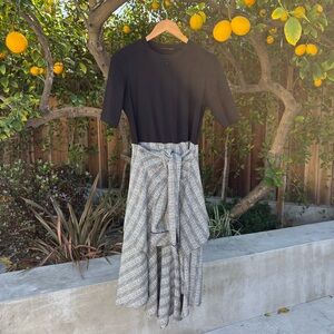 Maje black and grey Raprisera DRESS